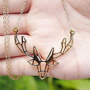 Deer Head Pendant Necklace